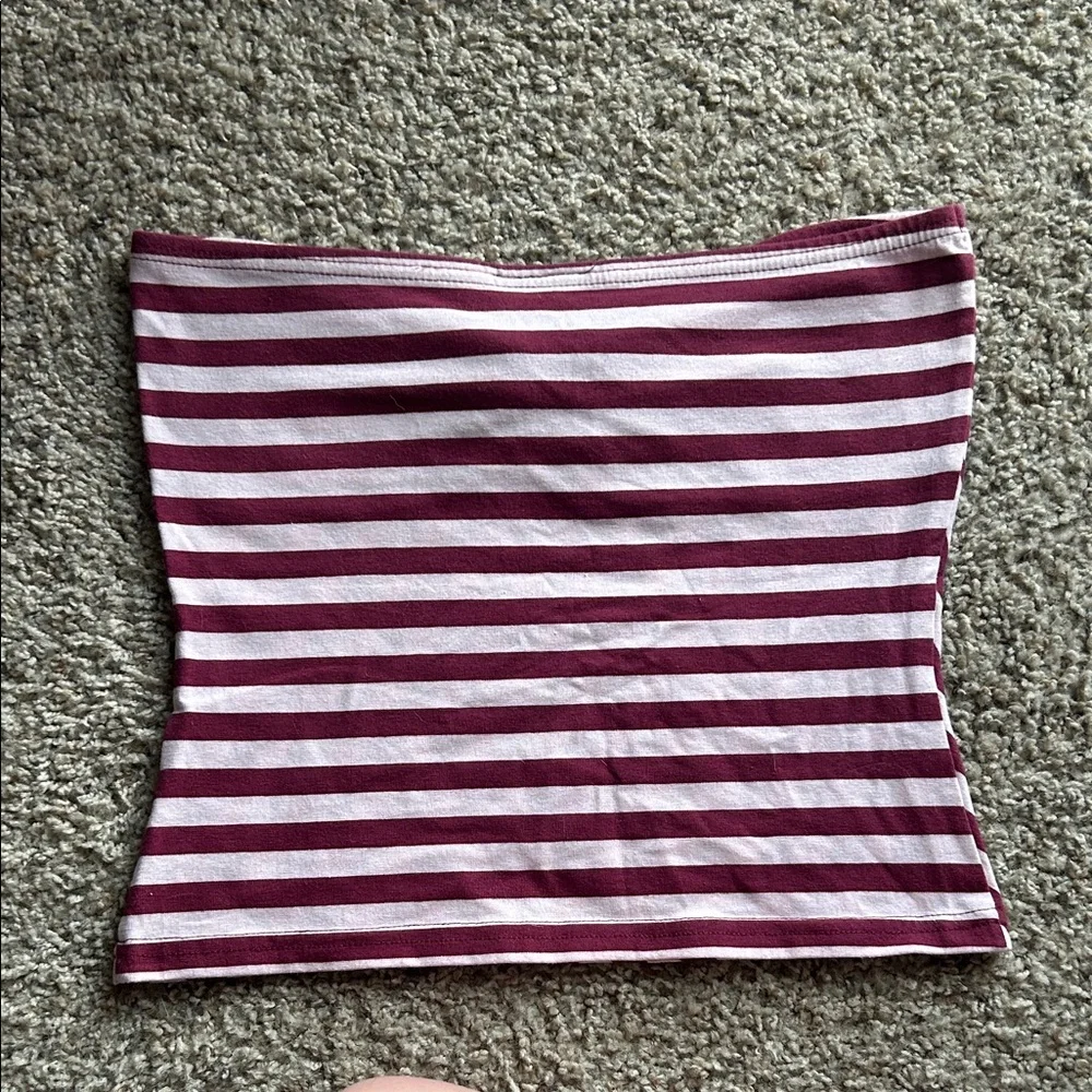 Y2K Vintage 90s Energie Striped Tube Top - Picture 5 of 8